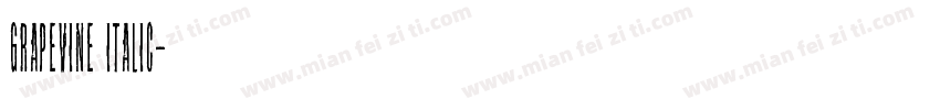 Grapevine Italic字体转换